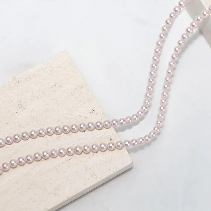 Pearly Lustre 18k Gold Top Grade Aurora HANADAMA Akoya Pearl Set KS00002 PreStyled Sets