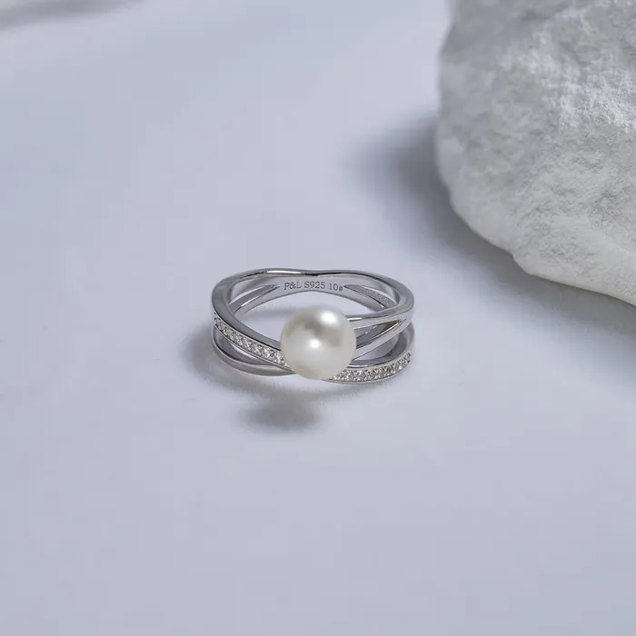 Pearly Lustre Rings Top Grade Freshwater Pearl Ring WR00226 CONNECT