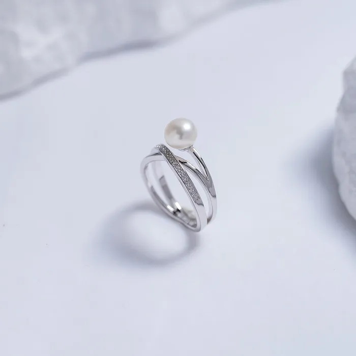 Pearly Lustre Rings Top Grade Freshwater Pearl Ring WR00226 CONNECT