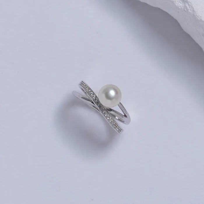 Pearly Lustre Rings Top Grade Freshwater Pearl Ring WR00226 CONNECT