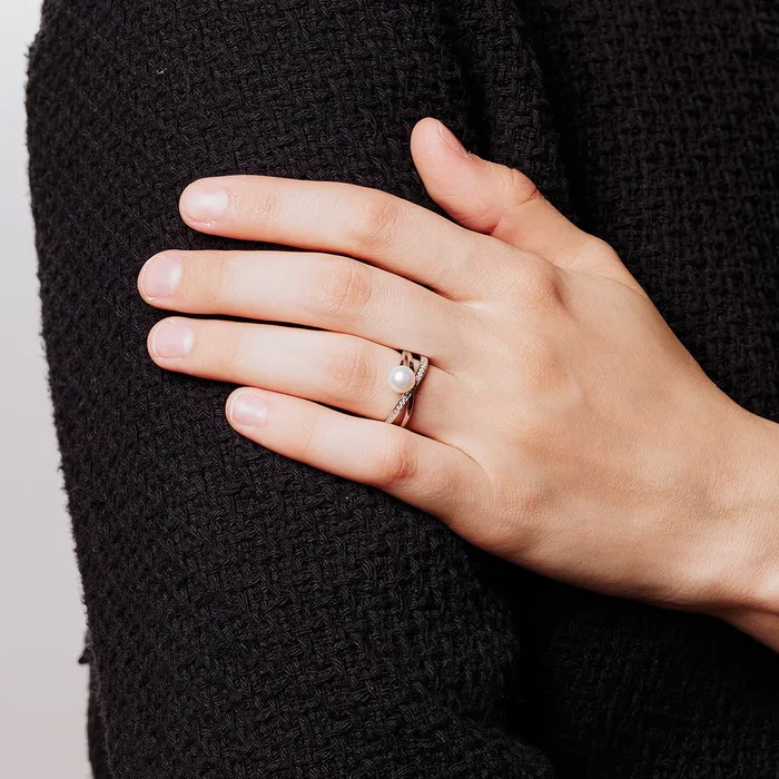 Pearly Lustre Rings Top Grade Freshwater Pearl Ring WR00226 CONNECT