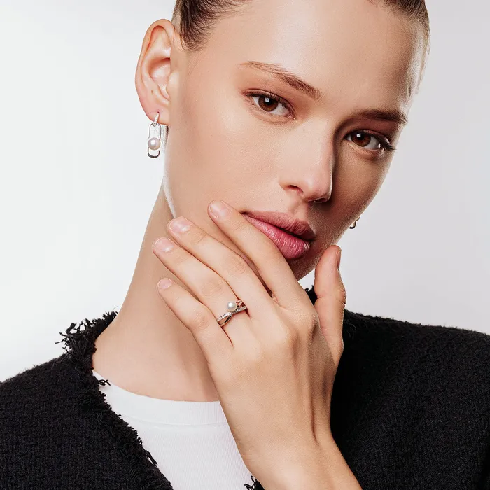 Pearly Lustre Rings Top Grade Freshwater Pearl Ring WR00226 CONNECT