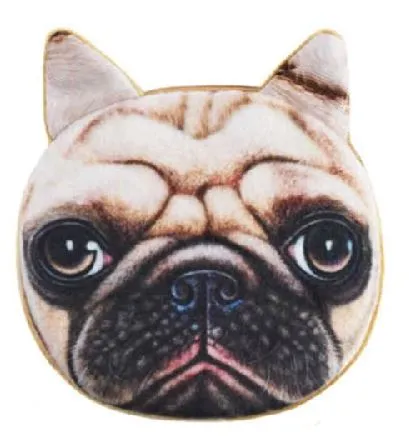 POLLY Earrings G80 Cute Brown Dog Zipper Bag