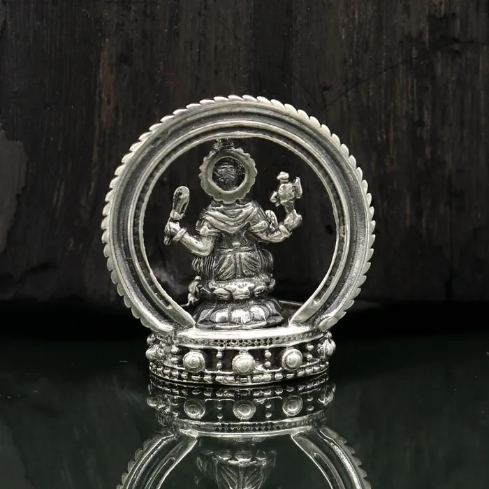 Pure 925 Sterling silver handmade antique design Idols Lord Ganesha exclusive Statue figurine puja articles decorative gift art19 TRIBAL ORNAMENTS Necklaces