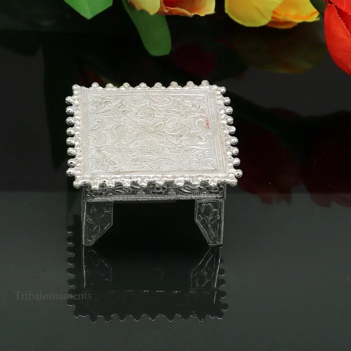 Rings 15 Vintage design Sterling silver handmade customize small square shape tablebazotchouki excellent home puja utensils temple art su431 TRIBAL ORNAMENTS