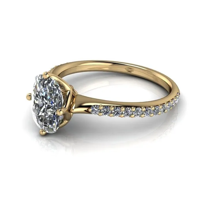 Rings Fire Brilliance Jemma Cushion Moissanite Genovia 4 Prong Engagement Ring