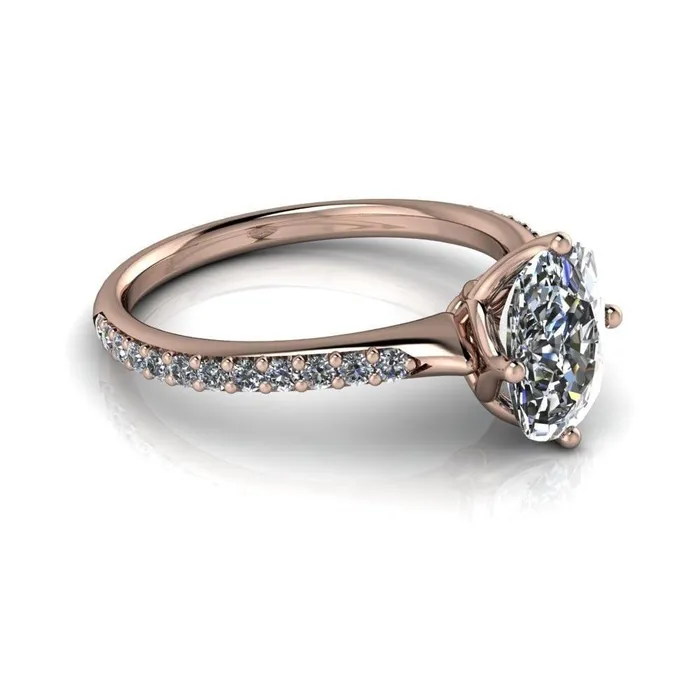 Rings Fire Brilliance Jemma Cushion Moissanite Genovia 4 Prong Engagement Ring