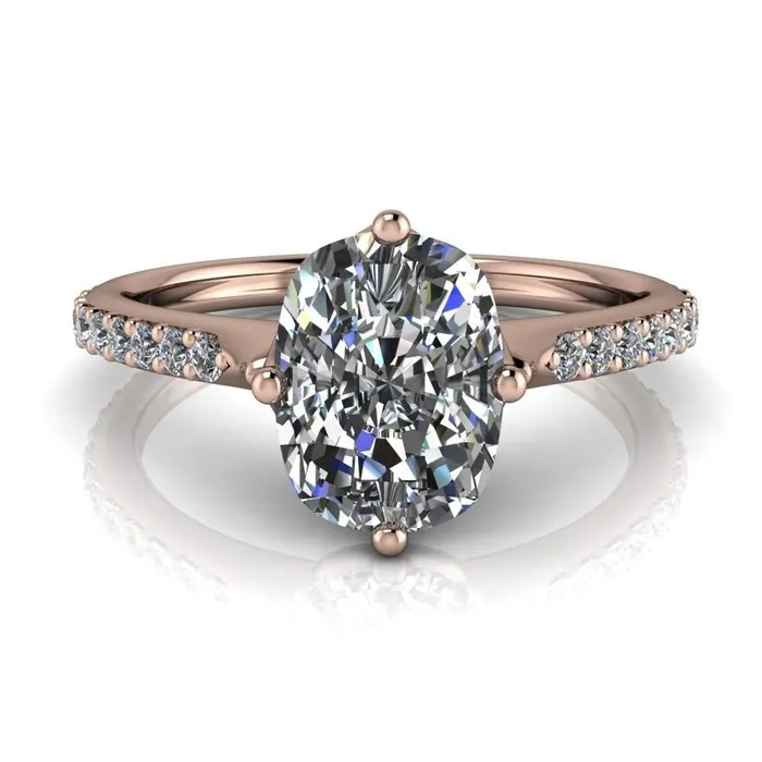 Rings Fire Brilliance Jemma Cushion Moissanite Genovia 4 Prong Engagement Ring