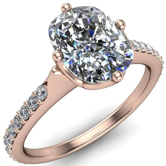 Rings Fire Brilliance Jemma Cushion Moissanite Genovia 4 Prong Engagement Ring