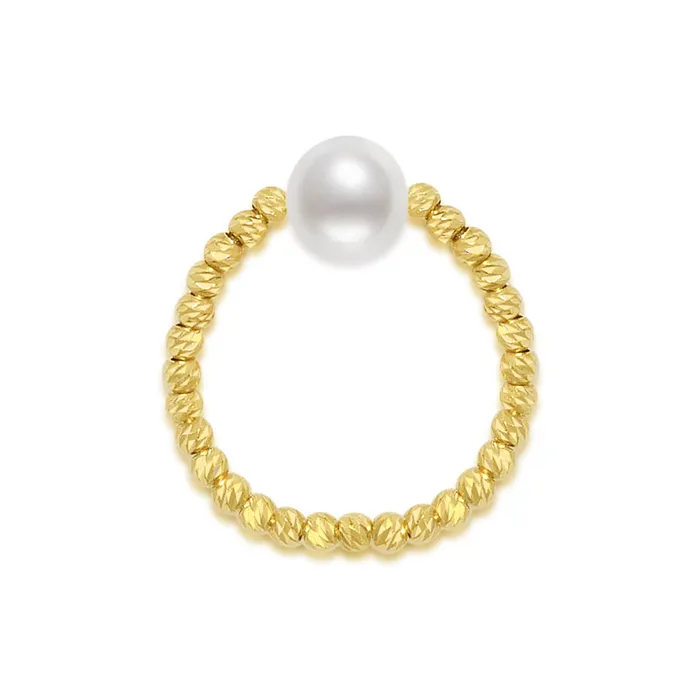 Rings Pearly Lustre 18k Solid Gold Akoya Pearl Ring KR00036