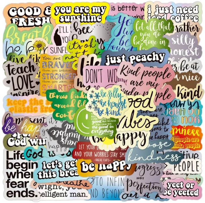 ST41 Inspirational 20 Pieces Assorted Stickers POLLY Earrings