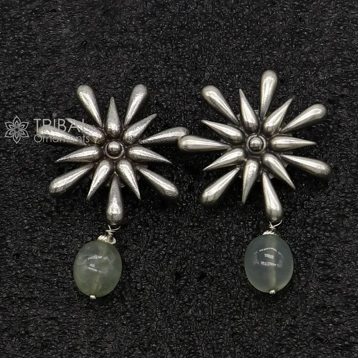 TRIBAL ORNAMENTS Earrings 925 sterling silver unique cultural style handmade design fabulous Stud earrings tribal jewelry from Rajasthan india s1298 TRIBAL ORNAMENTS Earrings 925 sterling silver unique cultural style handmade design fabulous Stud earrings tribal jewelry from Rajasthan india s1298