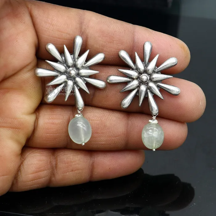 TRIBAL ORNAMENTS Earrings 925 sterling silver unique cultural style handmade design fabulous Stud earrings tribal jewelry from Rajasthan india s1298 TRIBAL ORNAMENTS Earrings 925 sterling silver unique cultural style handmade design fabulous Stud earrings tribal jewelry from Rajasthan india s1298