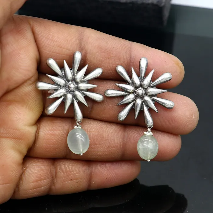 TRIBAL ORNAMENTS Earrings 925 sterling silver unique cultural style handmade design fabulous Stud earrings tribal jewelry from Rajasthan india s1298 TRIBAL ORNAMENTS Earrings 925 sterling silver unique cultural style handmade design fabulous Stud earrings tribal jewelry from Rajasthan india s1298