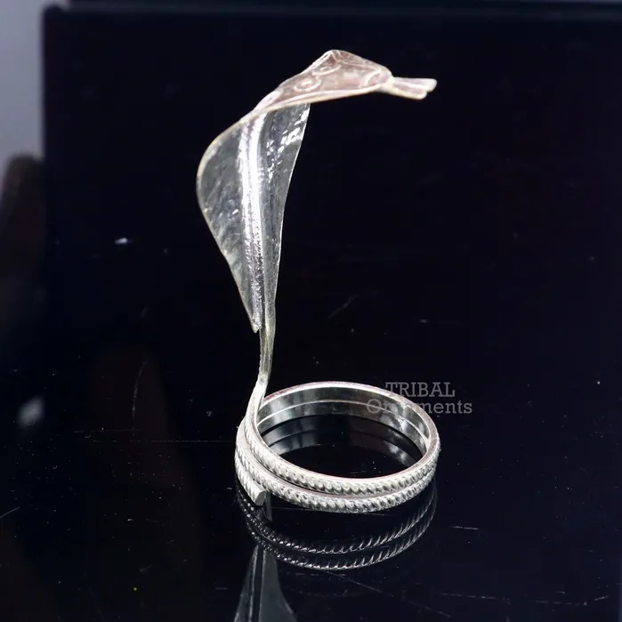TRIBAL ORNAMENTS Rings Solid sterling silver handmade fabulous vintage antique mini snake or shiva snake Staute puja worshipping solid Diwali puja article su786 TRIBAL ORNAMENTS Rings Solid sterling silver handmade fabulous vintage antique mini snake or shiva snake Staute puja worshipping solid Diwali puja article su786
