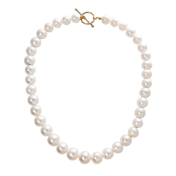 1112mm Freshwater Pearl 14K Gold Toggle Clasp Necklace Croghans Necklaces