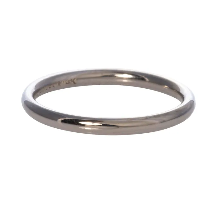14K White Gold Regular Comfort Fit Wedding Band 2mm Benchmark Rings