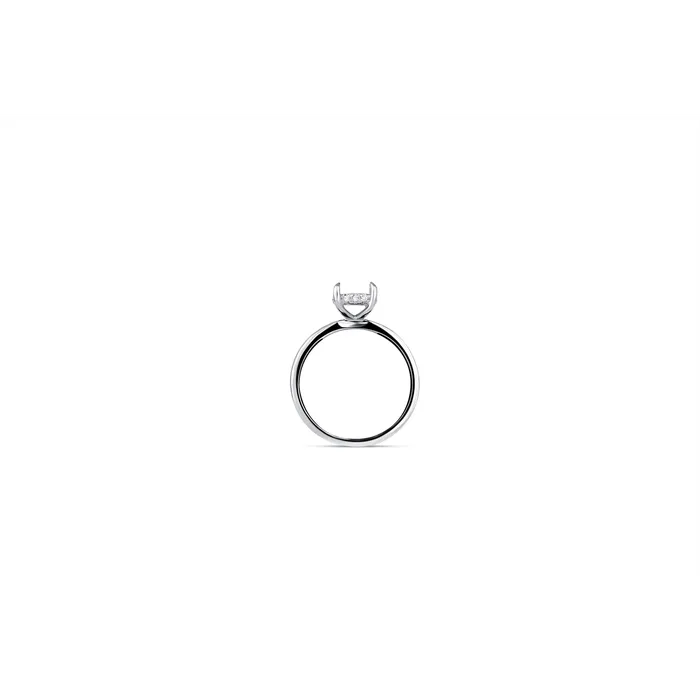 14K White Gold Semi Mount Ring for Round Diamond with Hidden Halo Engagement Collections Rings 14K White Gold Semi Mount Ring for Round Diamond with Hidden Halo Engagement Collections Rings