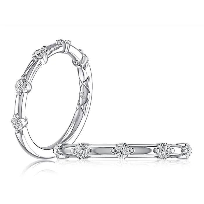 A Jaffe 14K White Gold Diamond Band A Jaffe Rings
