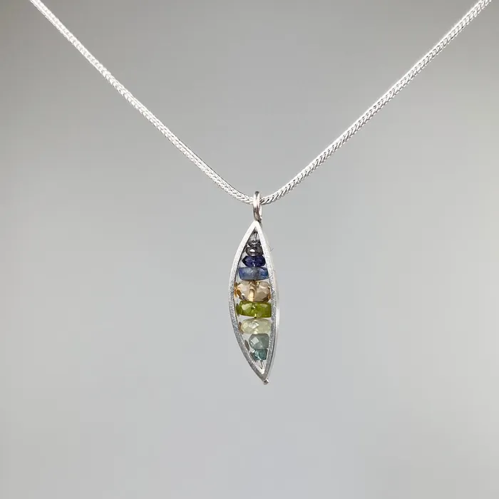 ASHKA DYMEL Necklaces Seafoam Leaf Pendant