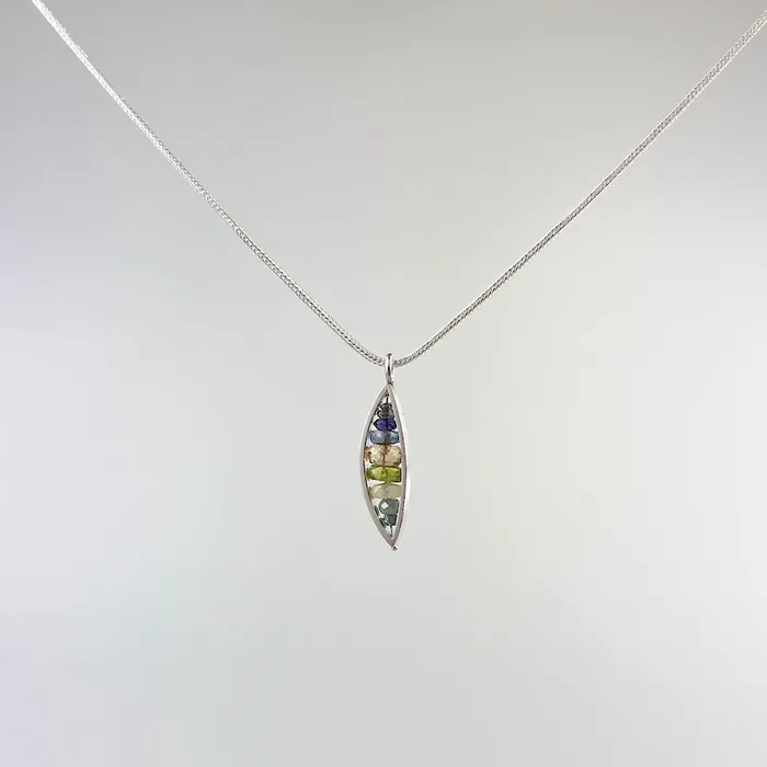 ASHKA DYMEL Necklaces Seafoam Leaf Pendant