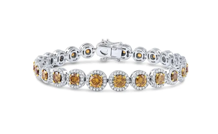 Bracelets CJ Charles Jewelers 18k White Gold Natural Fancy Yellow and White Diamond Bracelet GIA Certified Bracelets CJ Charles Jewelers 18k White Gold Natural Fancy Yellow and White Diamond Bracelet GIA Certified
