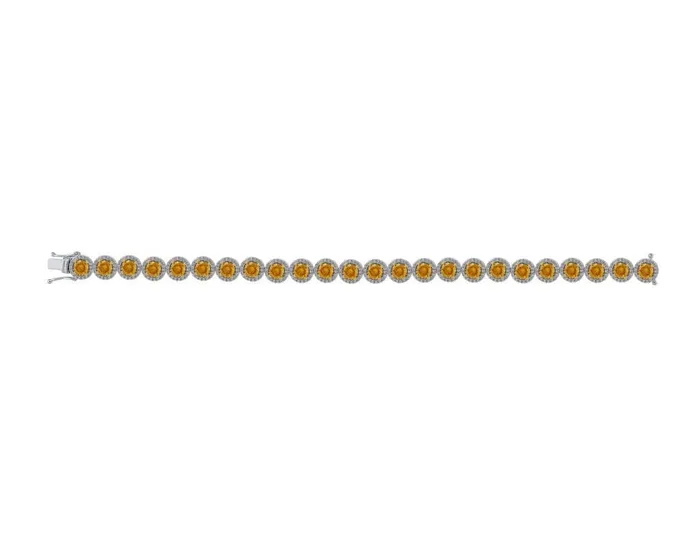 Bracelets CJ Charles Jewelers 18k White Gold Natural Fancy Yellow and White Diamond Bracelet GIA Certified Bracelets CJ Charles Jewelers 18k White Gold Natural Fancy Yellow and White Diamond Bracelet GIA Certified
