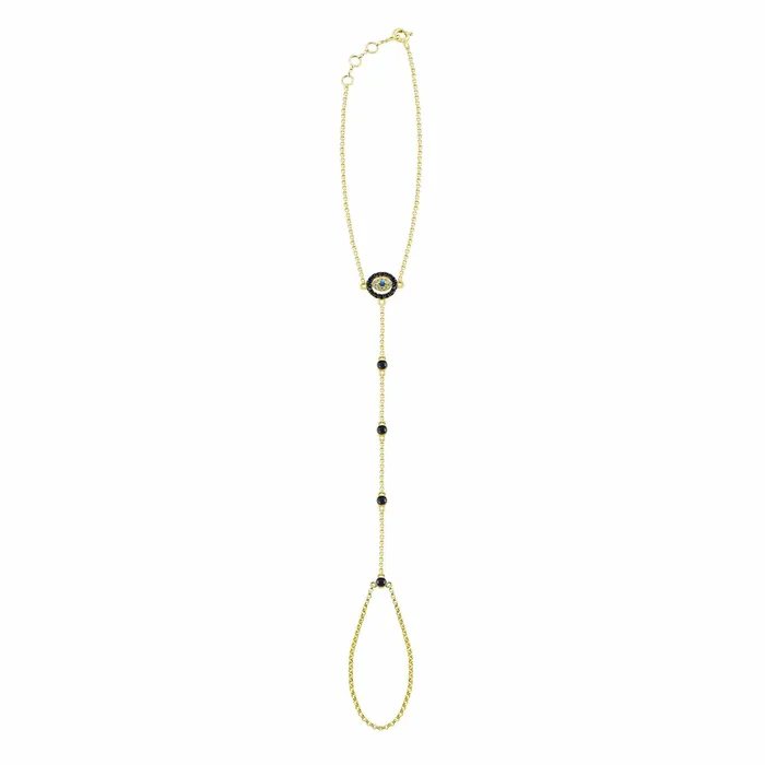 Bracelets CJ Charles Jewelers 18kt Yellow Gold Evil Eye Bracelet