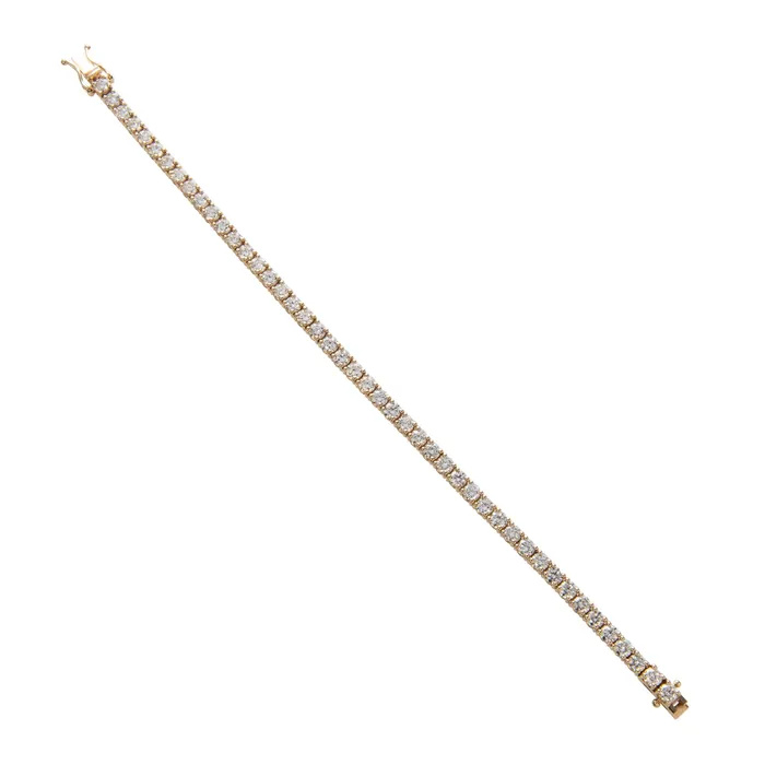 Bracelets Croghans 7ct Diamond 14K Yellow Gold Tennis Bracelet