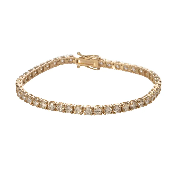 Bracelets Croghans 7ct Diamond 14K Yellow Gold Tennis Bracelet