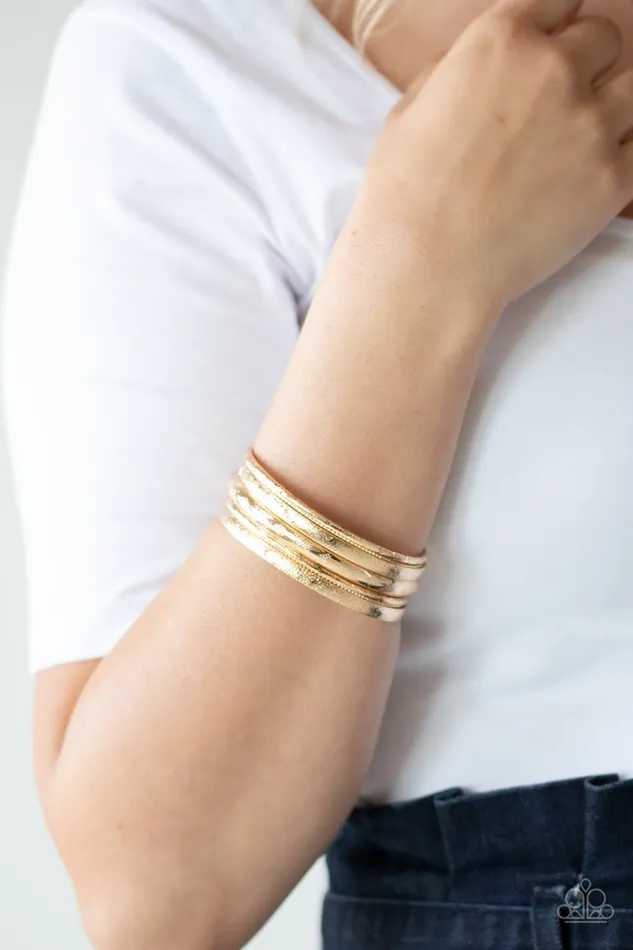Bracelets Paparazzi Bracelet Basic Bauble Gold Paparazzi Jewelry