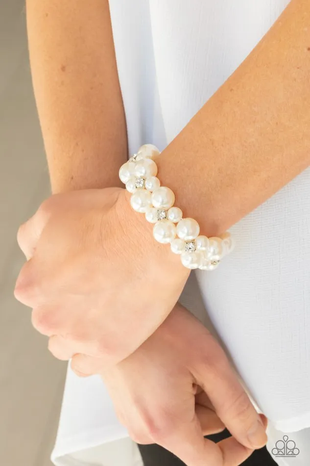 Bracelets Paparazzi Bracelet Flirt Alert White Paparazzi Jewelry