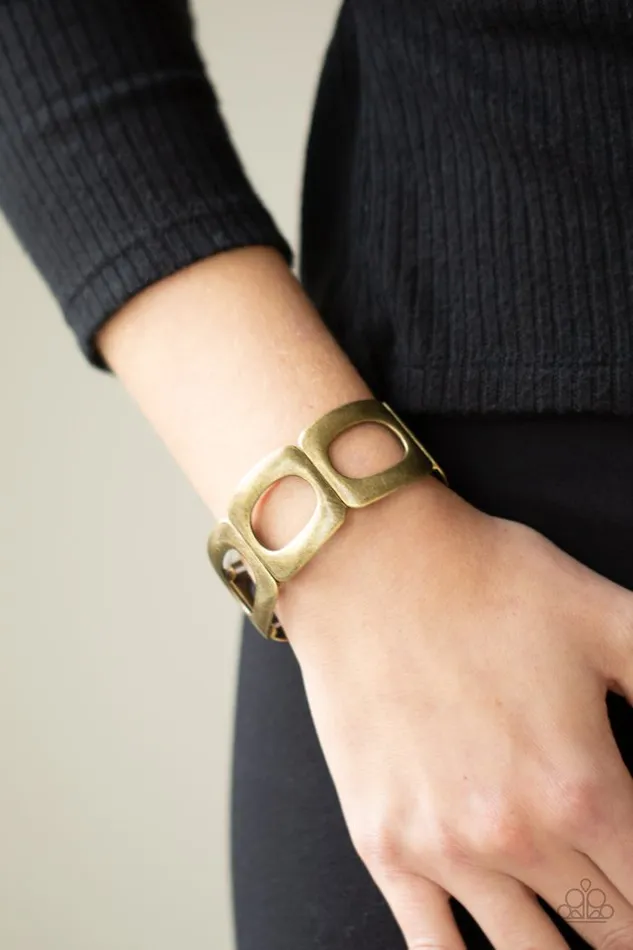Bracelets Paparazzi Bracelet In OVAL Your Head Brass Paparazzi Jewelry