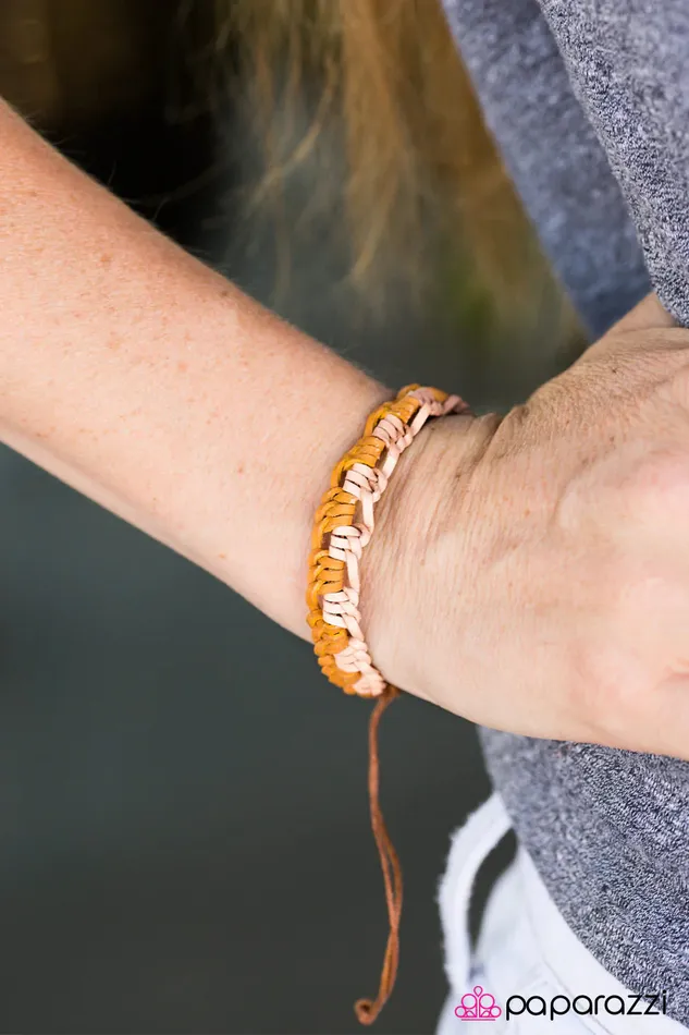 Bracelets Paparazzi Bracelet KNOT Yourself Out Brown Paparazzi Jewelry