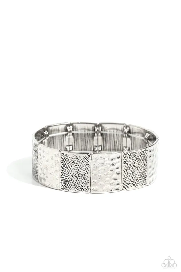 Bracelets Paparazzi Bracelet Textured Traveler Silver Paparazzi Jewelry Bracelets Paparazzi Bracelet Textured Traveler Silver Paparazzi Jewelry