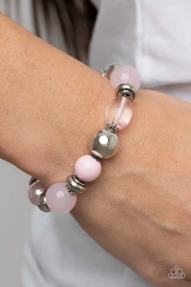 Bracelets Paparazzi Bracelet Tonal Takeover Pink Paparazzi Jewelry