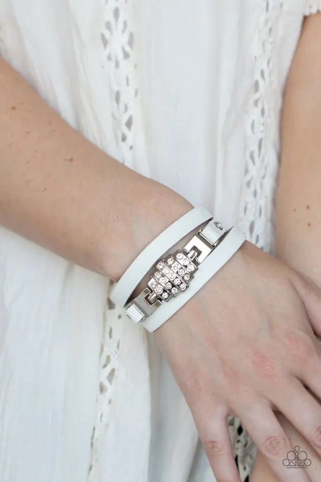 Bracelets Paparazzi Bracelet Ultra Urban White Paparazzi Jewelry