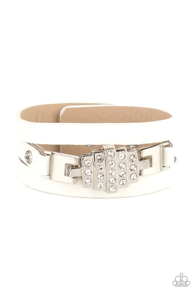 Bracelets Paparazzi Bracelet Ultra Urban White Paparazzi Jewelry Bracelets Paparazzi Bracelet Ultra Urban White Paparazzi Jewelry