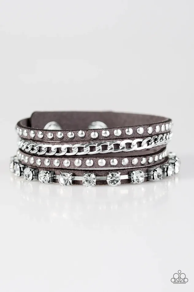 Bracelets Paparazzi Bracelet You Talkin To Me Silver Paparazzi Jewelry