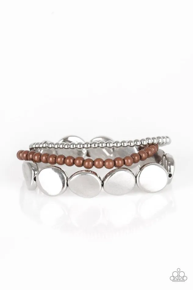 Bracelets Paparazzi Jewelry Paparazzi Bracelet Beyond The Basics Brown