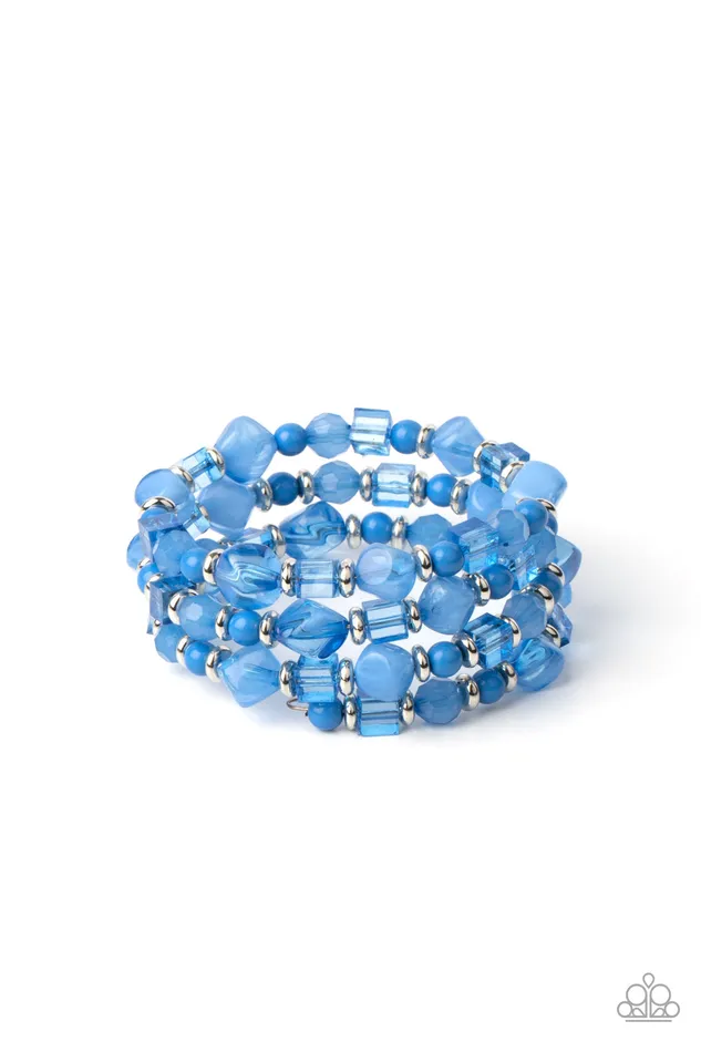 Bracelets Paparazzi Jewelry Paparazzi Bracelet Girly Girl Glimmer Blue