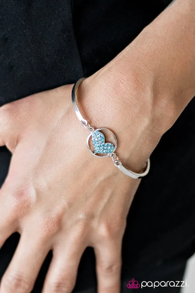 Bracelets Paparazzi Jewelry Paparazzi Bracelet HEART Knock Life Blue