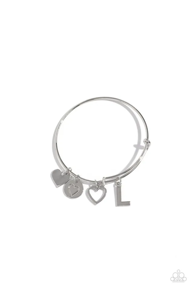Bracelets Paparazzi Jewelry Paparazzi Bracelet Making It INITIAL Silver L Bracelets Paparazzi Jewelry Paparazzi Bracelet Making It INITIAL Silver L
