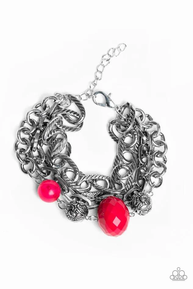 Bracelets Paparazzi Jewelry Paparazzi Bracelet Mega Malibu Pink