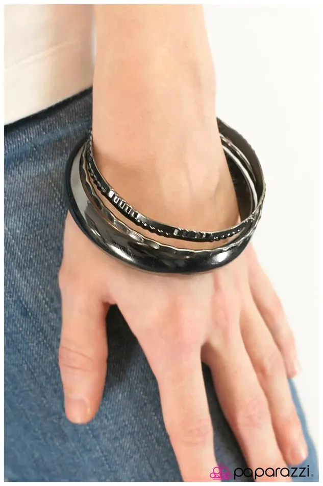 Bracelets Paparazzi Jewelry Paparazzi Bracelet Metal Mania Black