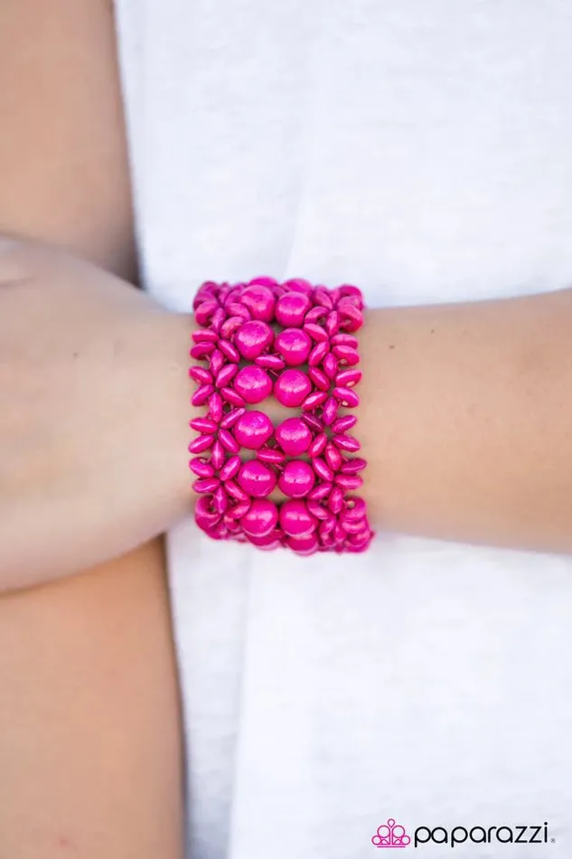 Bracelets Paparazzi Jewelry Paparazzi Bracelet Tropical Bliss Pink