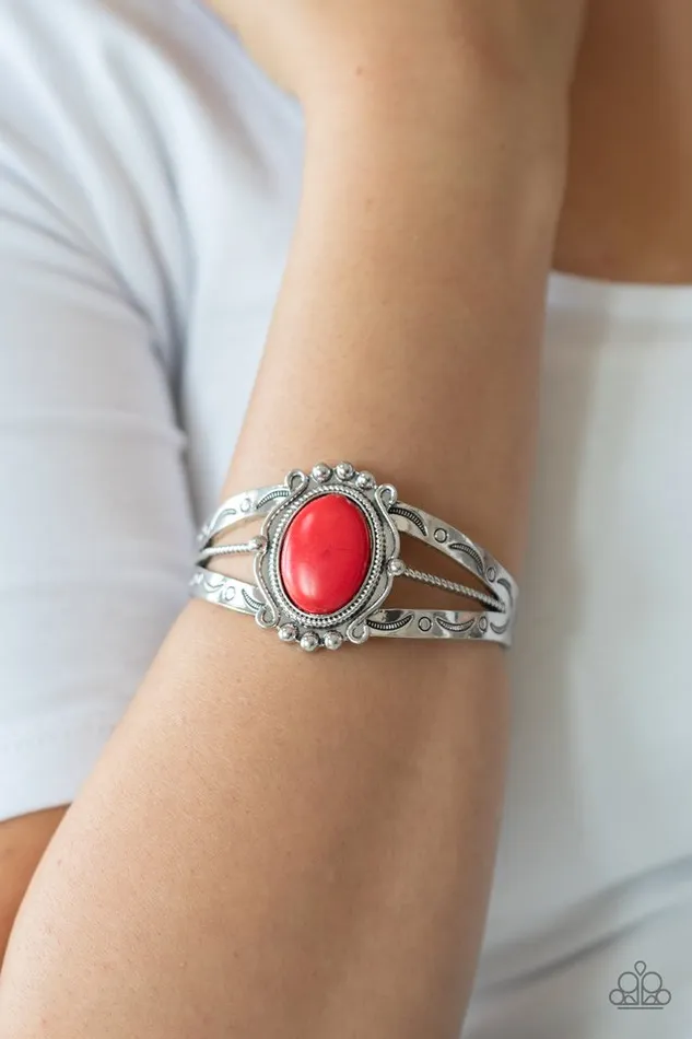 Bracelets Paparazzi Jewelry Paparazzi Bracelet Very TERRAtorial Red
