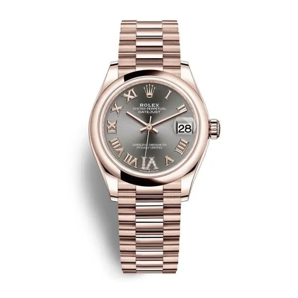 Bracelets Rolex Rolex Datejust 31mm Ref 2782450032 Rhodium Grey Dial 18K Rose Gold President Bracelet Womens Watch Bracelets Rolex Rolex Datejust 31mm Ref 2782450032 Rhodium Grey Dial 18K Rose Gold President Bracelet Womens Watch