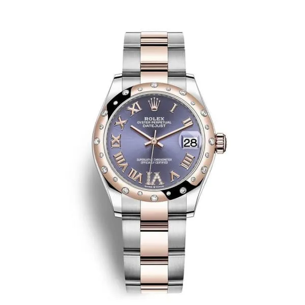Bracelets Rolex Rolex Datejust 31mm Ref 278341rbr0019 Aubergine Purple Roman Diamond Dial Diamond Bezel Two Tone Stainless Steel 18K Rose Gold Oyster Bracelet Womens Watch Bracelets Rolex Rolex Datejust 31mm Ref 278341rbr0019 Aubergine Purple Roman Diamond Dial Diamond Bezel Two Tone Stainless Steel 18K Rose Gold Oyster Bracelet Womens Watch