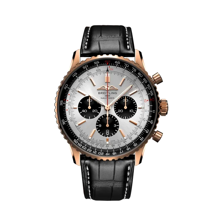 Breitling Navitimer B01 Chronograph 46 18K Silver Dial Breitling Earrings Breitling Navitimer B01 Chronograph 46 18K Silver Dial Breitling Earrings
